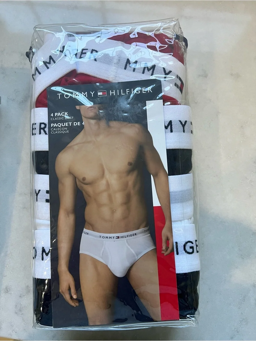 Tommy Hilfiger 4-Pack Classic Briefs - White & Red Accents